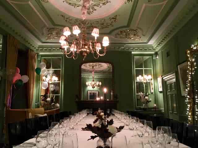 Elegant corporate dinner L'Escargot private dining