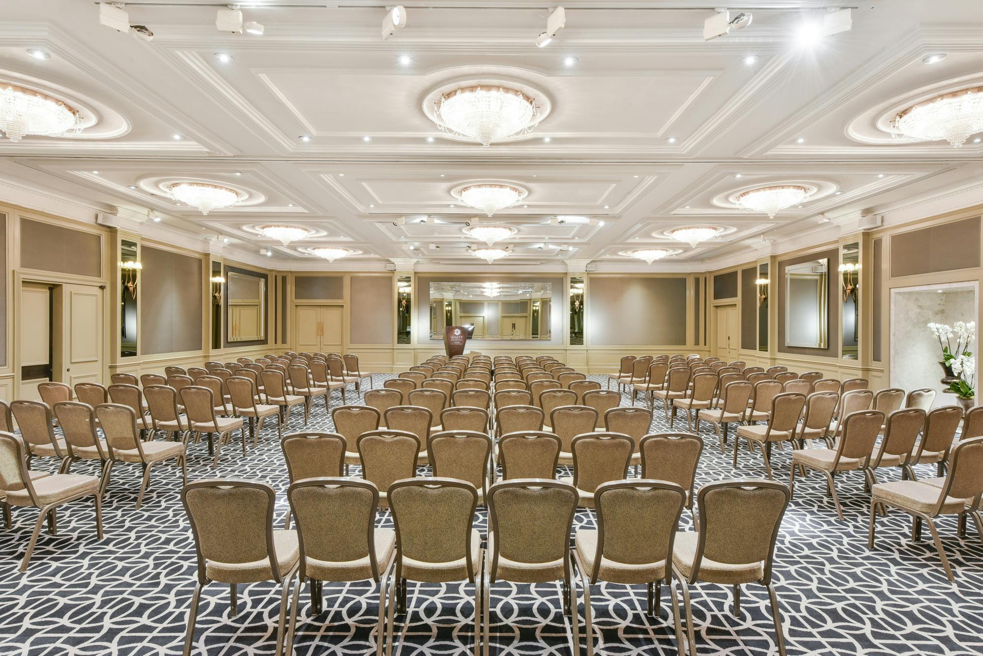 Chartwell Ballroom at Hyatt Regency London, elegant space for conferences and seminars.