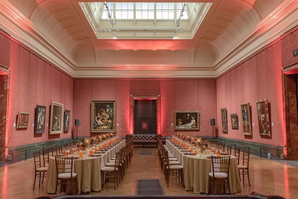 Elegant event space in The National Gallery, perfect for sophisticated dinners and galas.