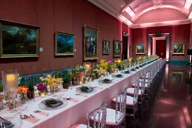 YSL gala dinner, National Gallery, elegant table, event