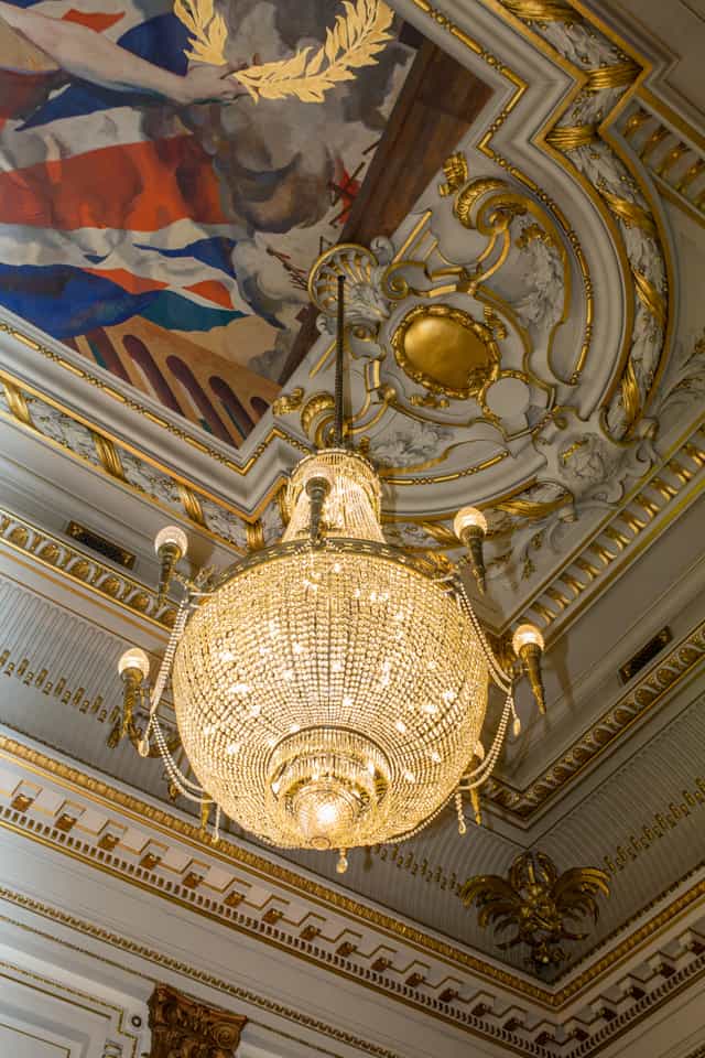 Great Hall chandelier, ornate ceiling, gala, awards