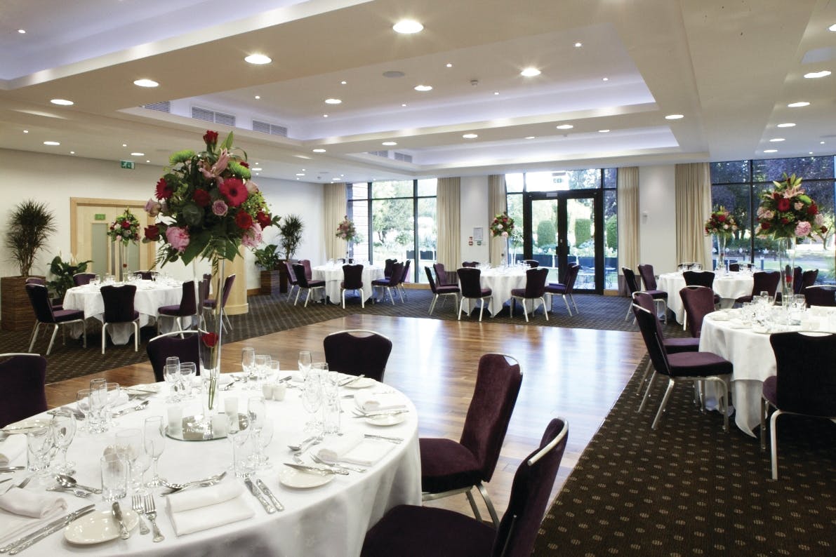 Wimbledon Room at The Lensbury: elegant event space for weddings and corporate gatherings.