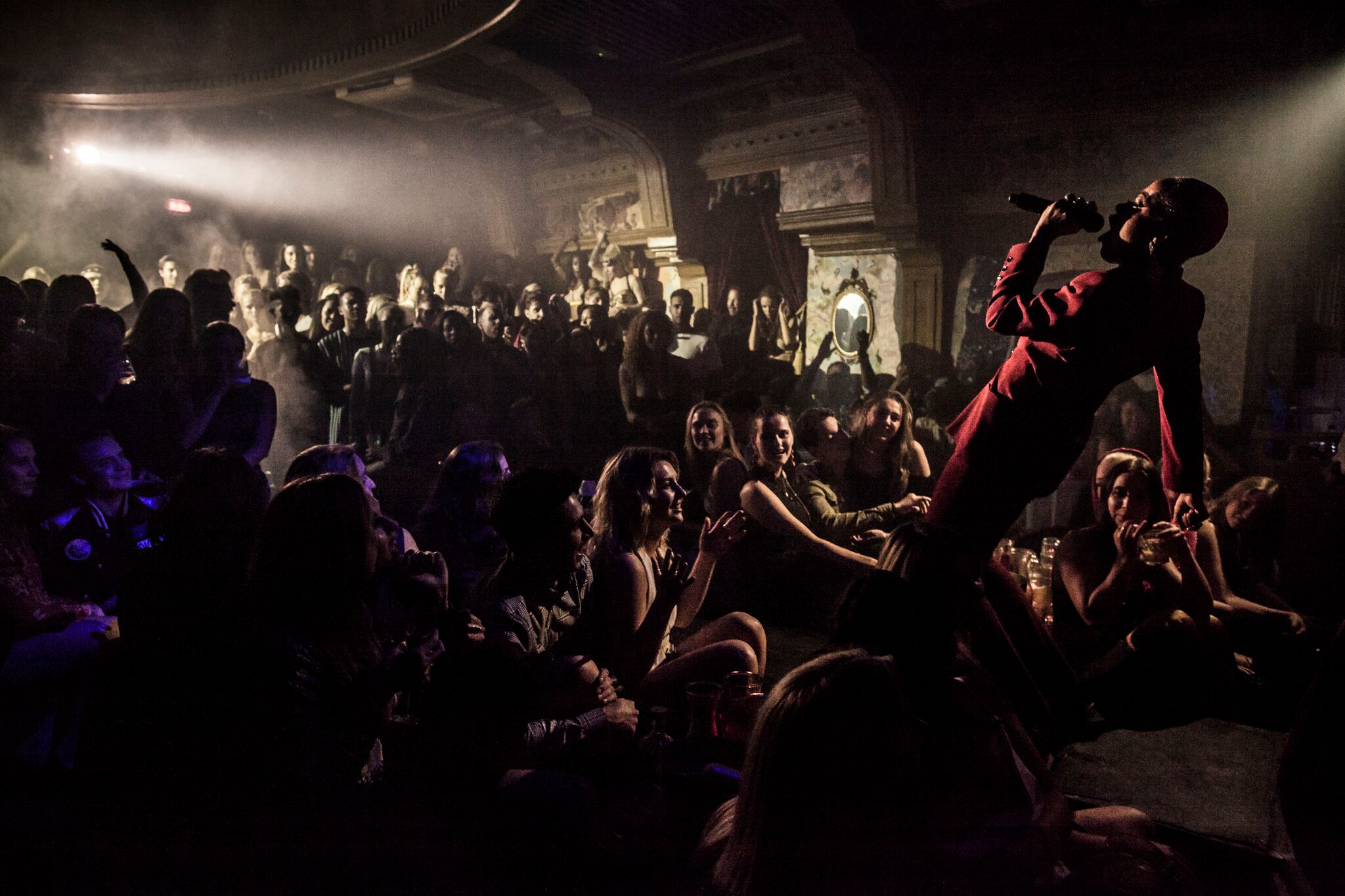 Vibrant live performance at Theatre in The Box Soho, engaging audience experience. - Banner
