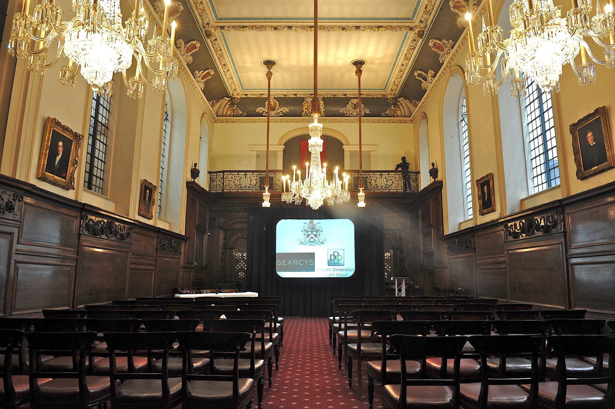 Livery Hall at Vintners' Hall: elegant event space for meetings and presentations.