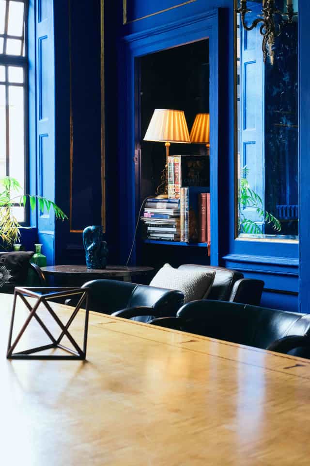 Blue lounge, executive retreat, networking event