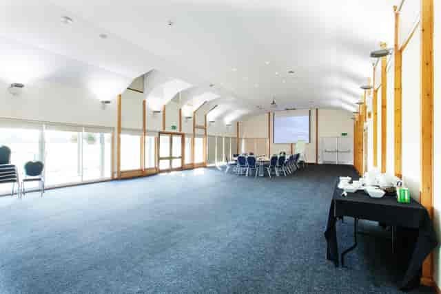 Astor Pavilion meeting room with circular seating for corporate events and workshops.