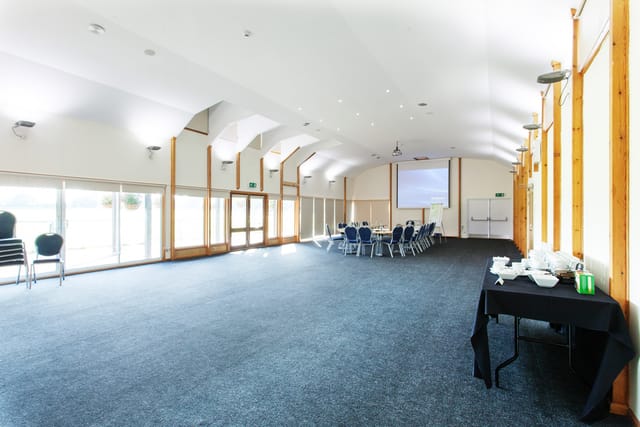 Astor Pavilion meeting room with circular seating for corporate events and workshops.