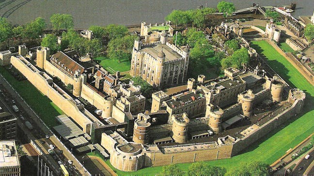 Aerial view of the Tower of London