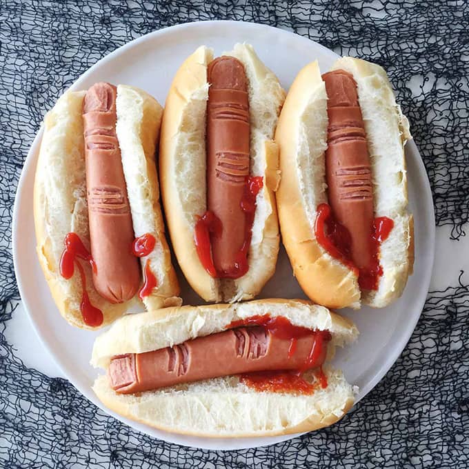 Halloween Hot Dog Fingers