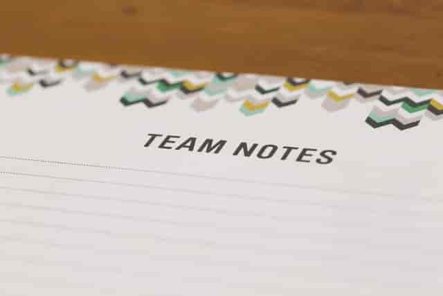 "Hotel Football 92 Suite notepad for team meetings, ideal for brainstorming and organization."
