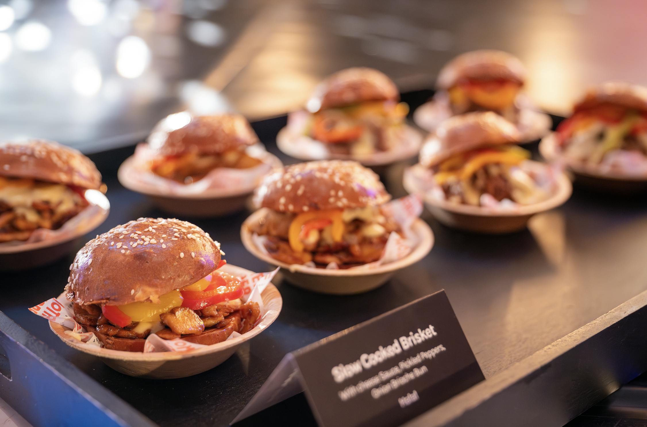 Gourmet sliders platter for Christmas social events and gatherings.