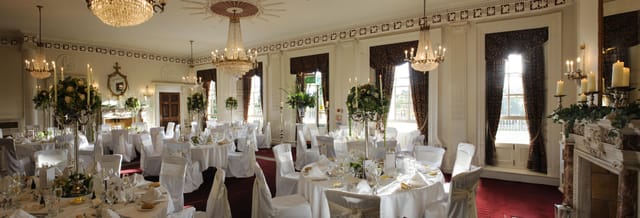 Elegant ballroom at Buxted Park Hotel, perfect for weddings and corporate events.