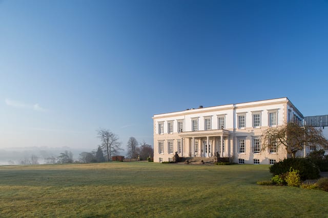 Elegant ballroom at Buxted Park Hotel, ideal for corporate events and receptions.