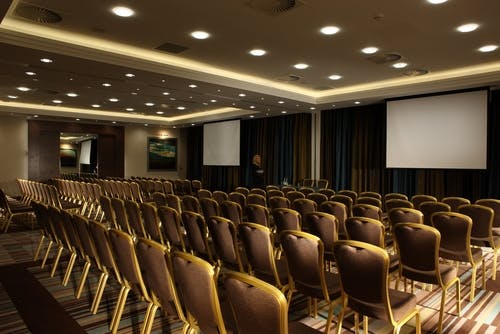 Garden Suite at Norton House Hotel: organized meeting space for conferences and workshops.