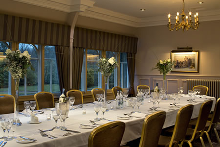 Elegant dining room at Norton House Hotel, perfect for corporate dinners and upscale events. - Banner