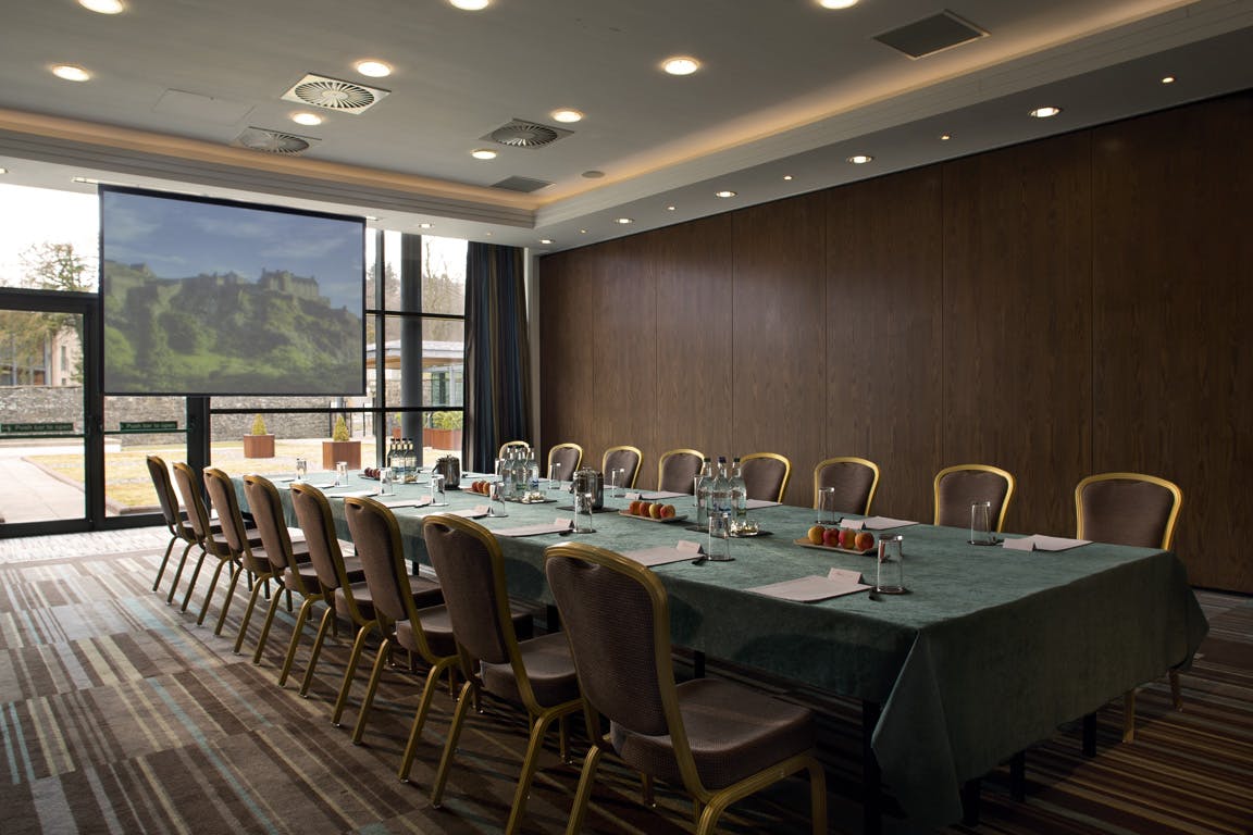 Meeting room at Norton House Hotel & Spa, featuring natural light and modern decor.