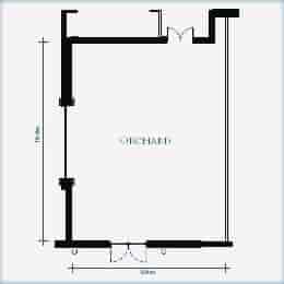 Orchard event space floor plan at Norton House Hotel & Spa for meetings and gatherings.