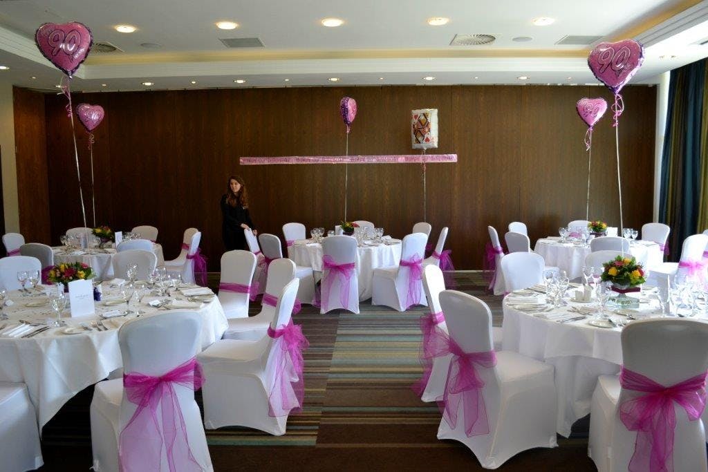 Elegant wedding venue at Norton House Hotel with romantic decor and floral centerpieces.