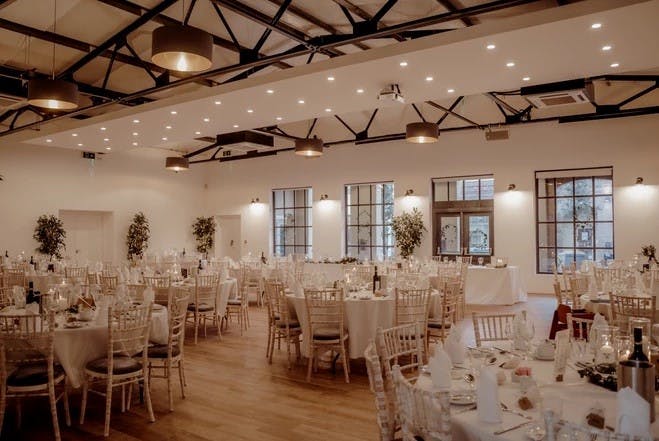 Elegant event space at Fazeley Studios, perfect for weddings and corporate gatherings.