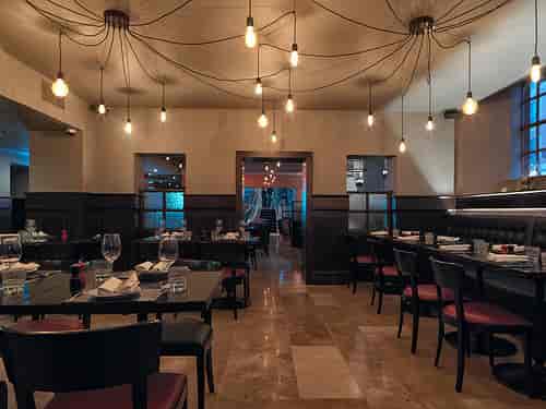 Chez Mal Brasserie in Leeds, elegant dining space for intimate gatherings and corporate events.