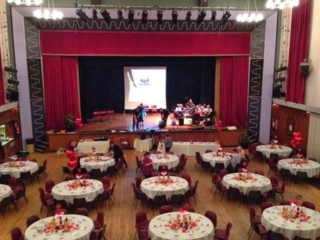 Main Hall in Brierley Hill Civic Hall, elegant venue for conferences and banquets.