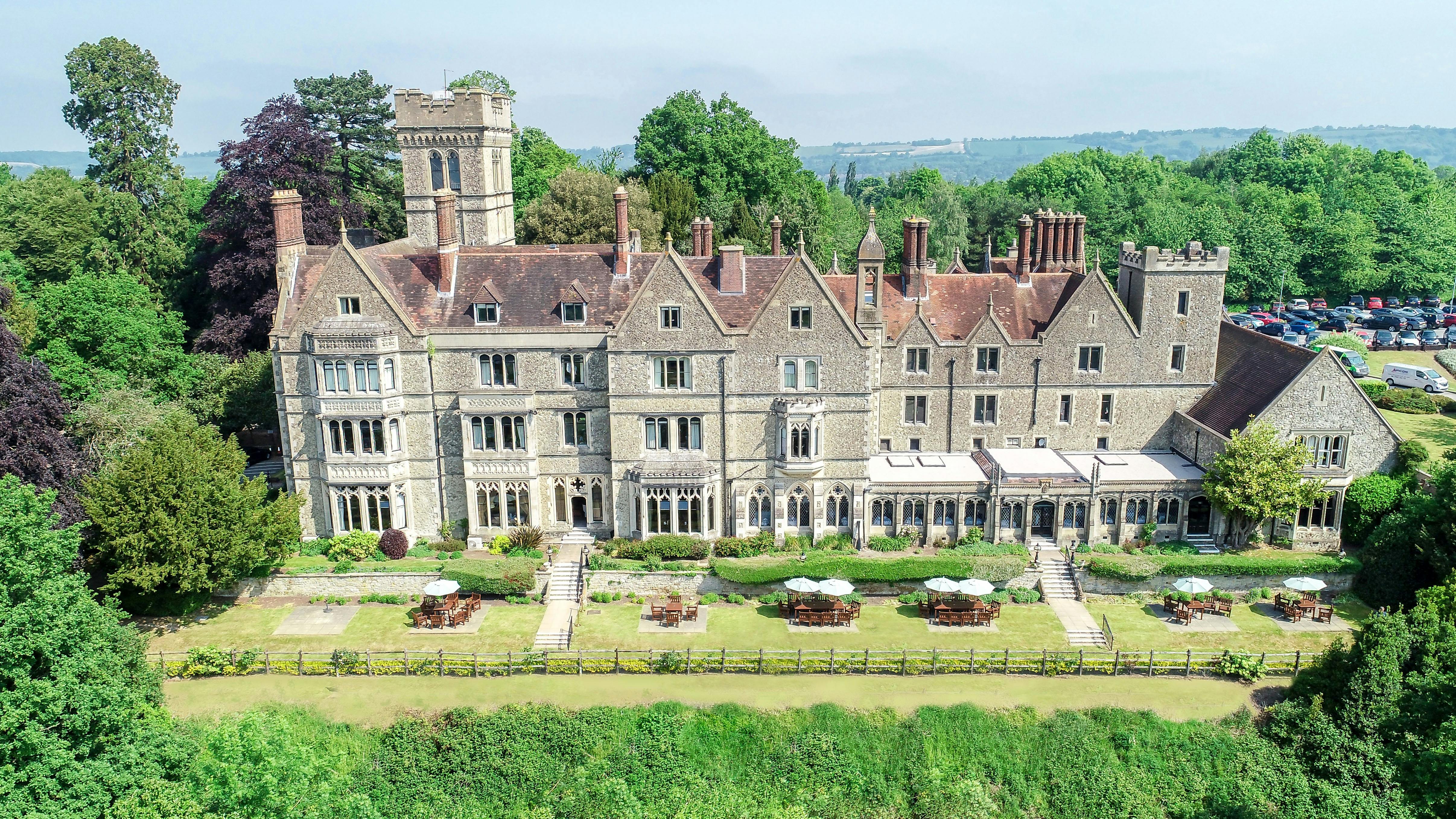 Leigh Room at Nutfield Priory: elegant venue for corporate events and weddings.