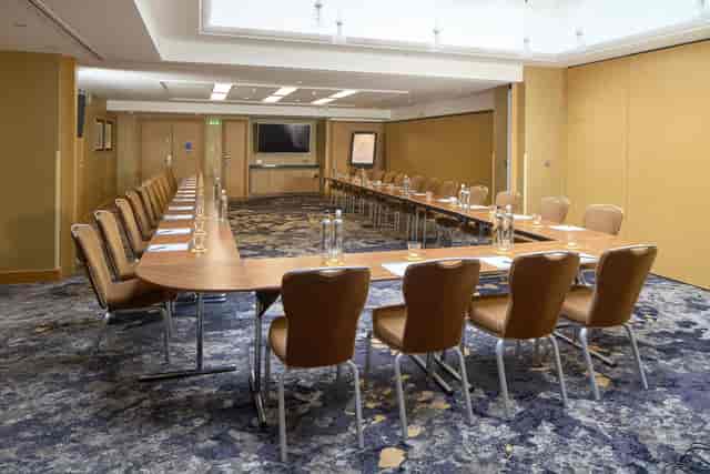 Buckingham Suite U-shape meeting room at The Bull Hotel, ideal for corporate events.
