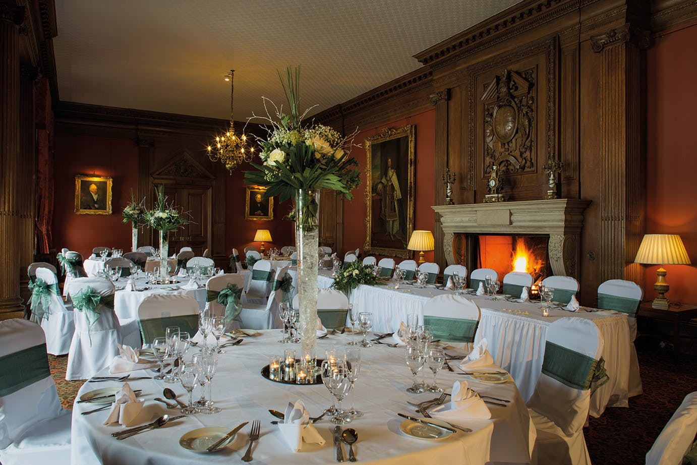 Elegant banquet hall at Crathorne Hall Hotel, perfect for weddings and corporate events.