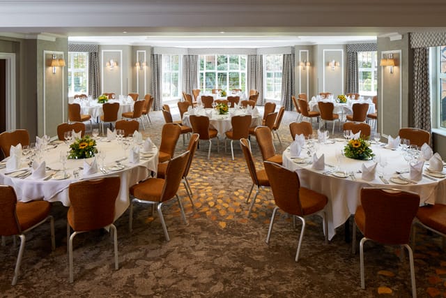 Bulstrode Suite banquet room with elegant decor for corporate events and gatherings.