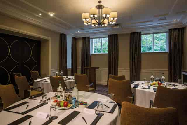 Meeting room at Crathorne Hall Hotel, ideal for workshops and conferences.