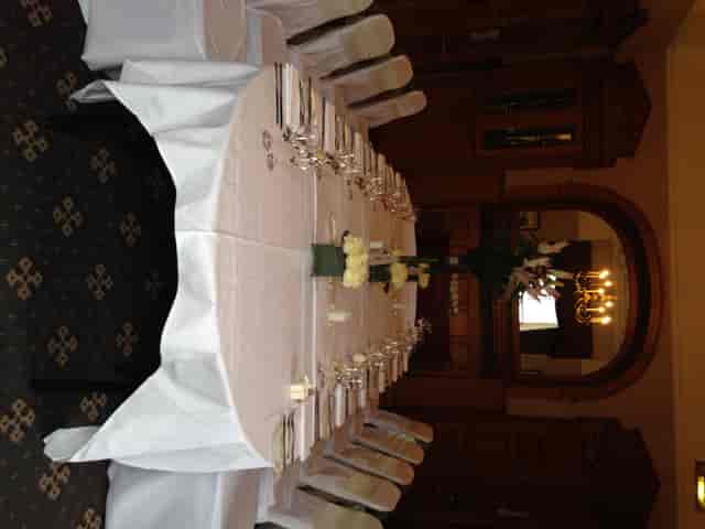 Elegant banquet table in Norton House Hotel & Spa for intimate gatherings or formal dinners.