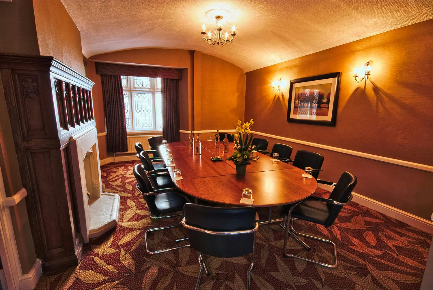 Hereford Suite meeting room with elegant decor, ideal for corporate events and gatherings.