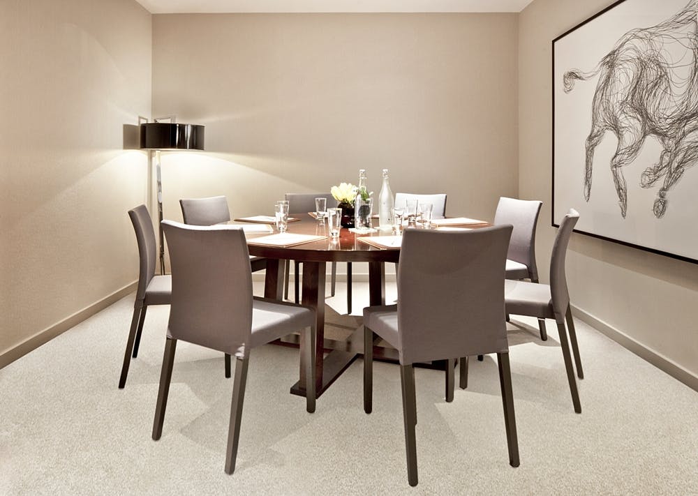 Modern meeting room at Threadneedles Hotel, London for intimate gatherings and events.