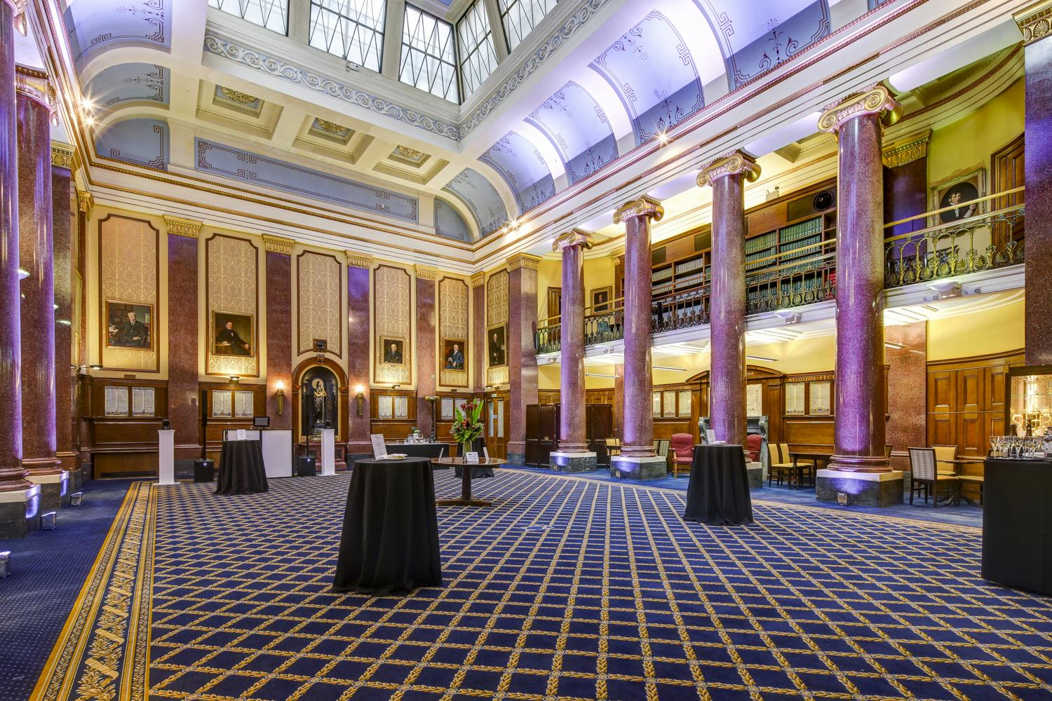 Elegant Reading Room at 113 Chancery Lane, ideal for networking events and receptions.