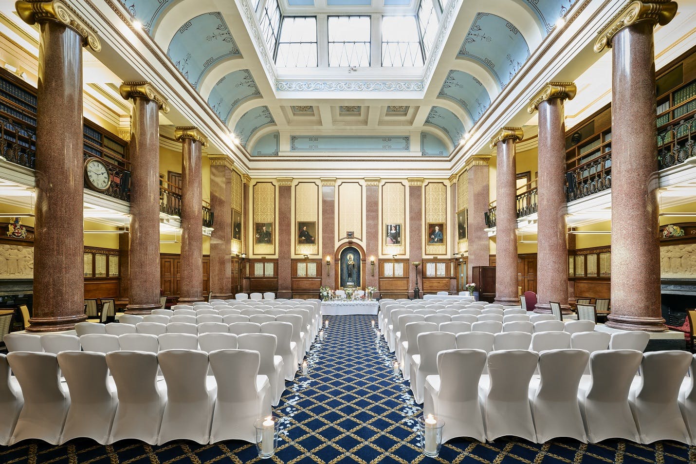 Elegant Reading Room at 113 Chancery Lane, perfect for weddings and formal events.