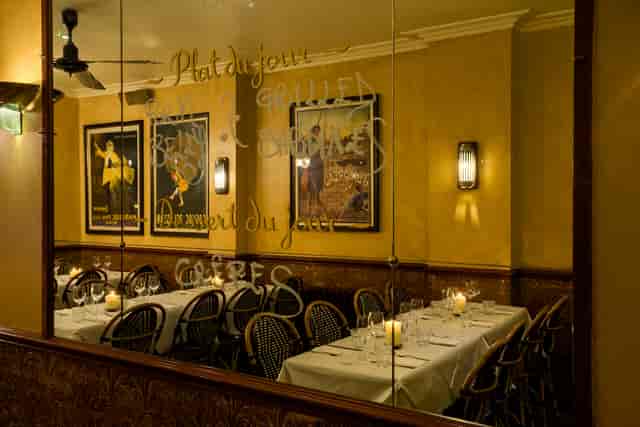 Intimate dining space at Boulevard Brasserie, ideal for private events and meetings.