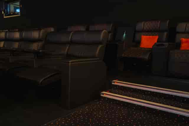 Lux Cinema Screens at Vue Manchester with leather recliners for corporate presentations and events.