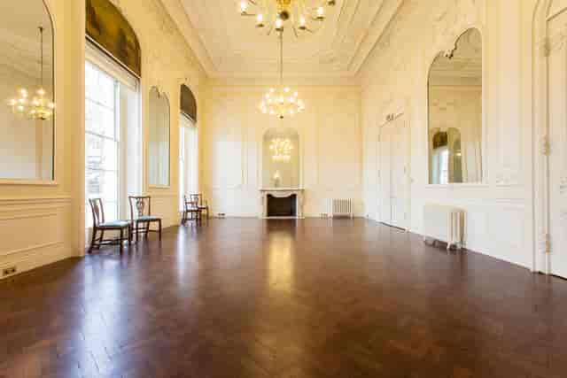 Beatrice Webb Room event space, elegant ballroom, natural light