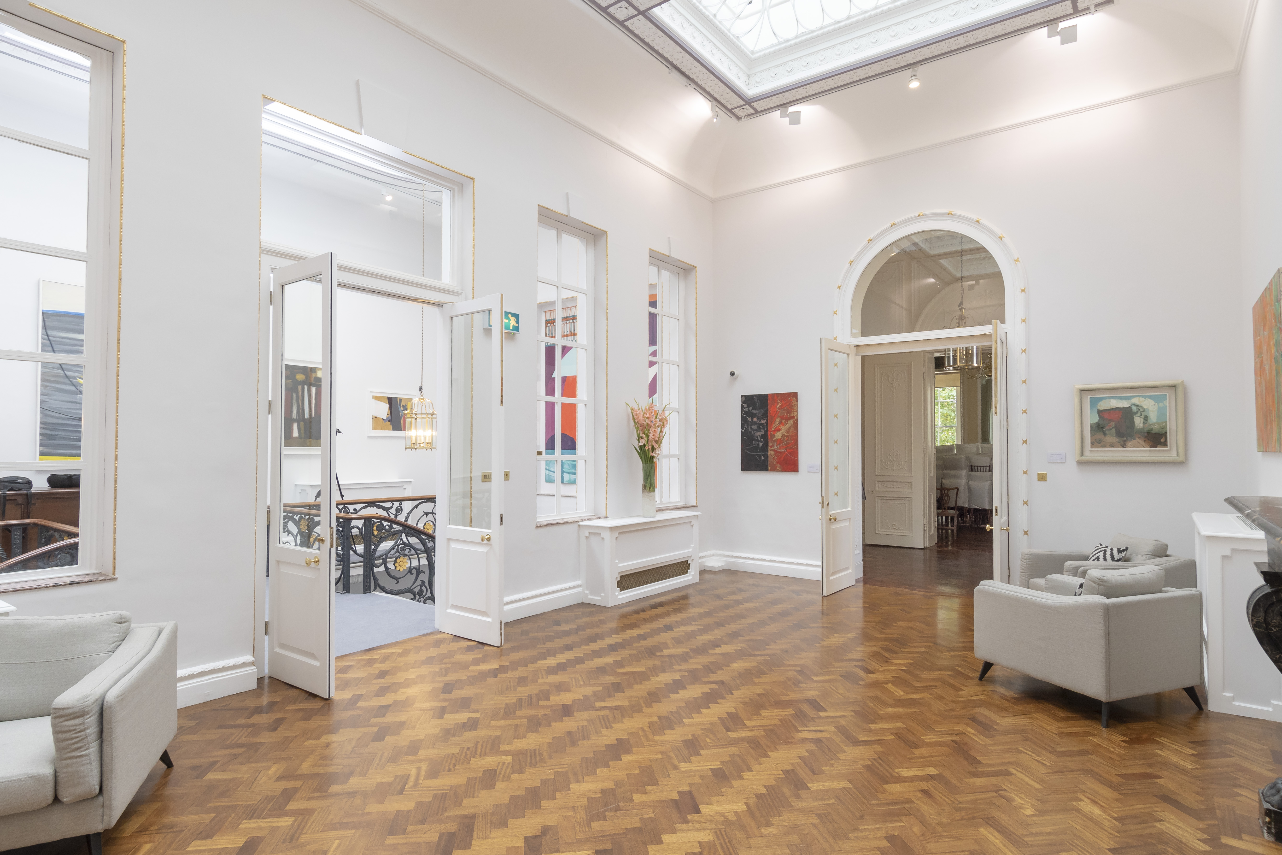 Beatrice Webb Room: elegant event space with wooden flooring, ideal for networking and workshops. - Banner