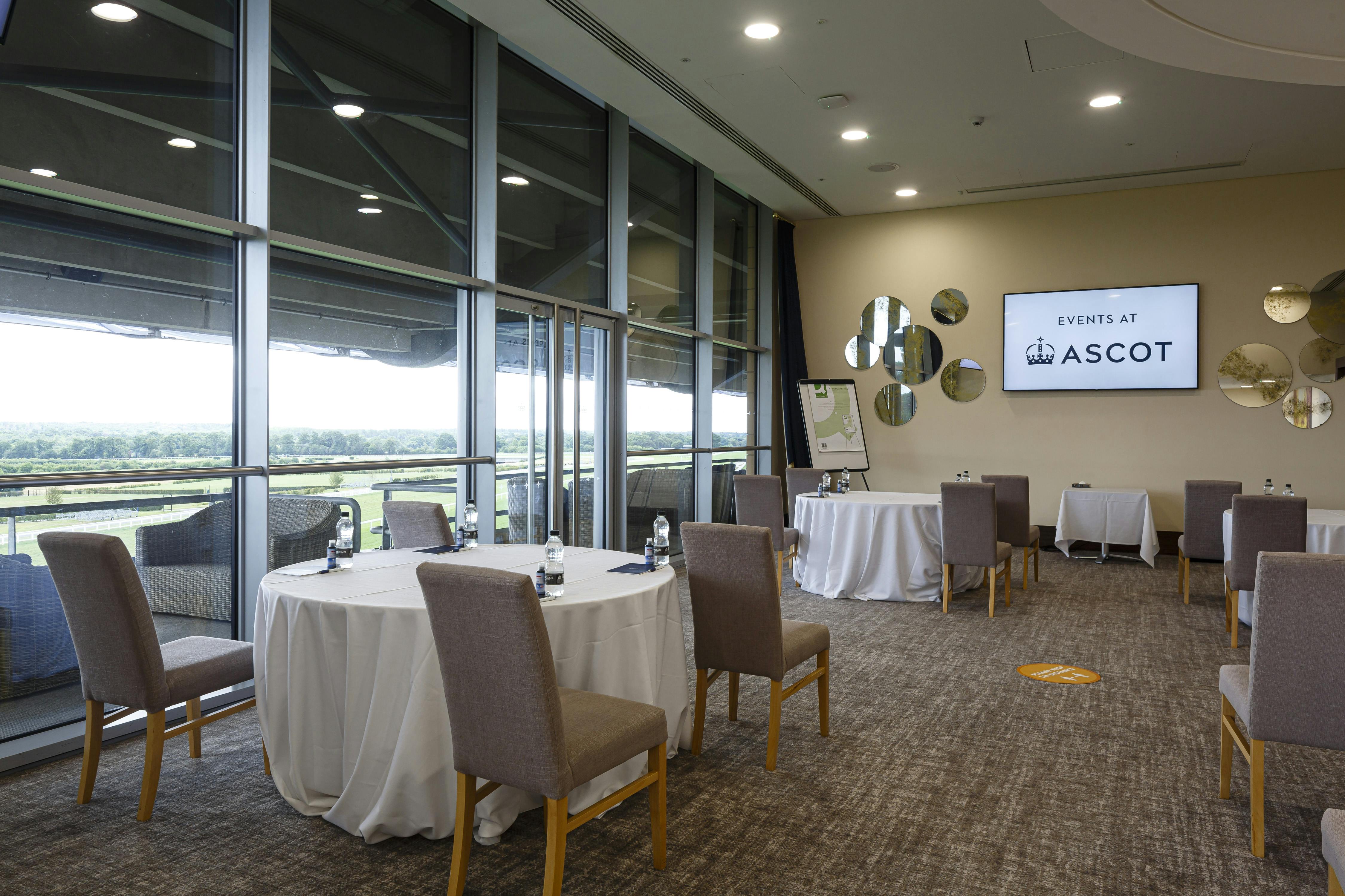 Windsor Forest Suite at Ascot Racecourse, modern meeting space for corporate events.