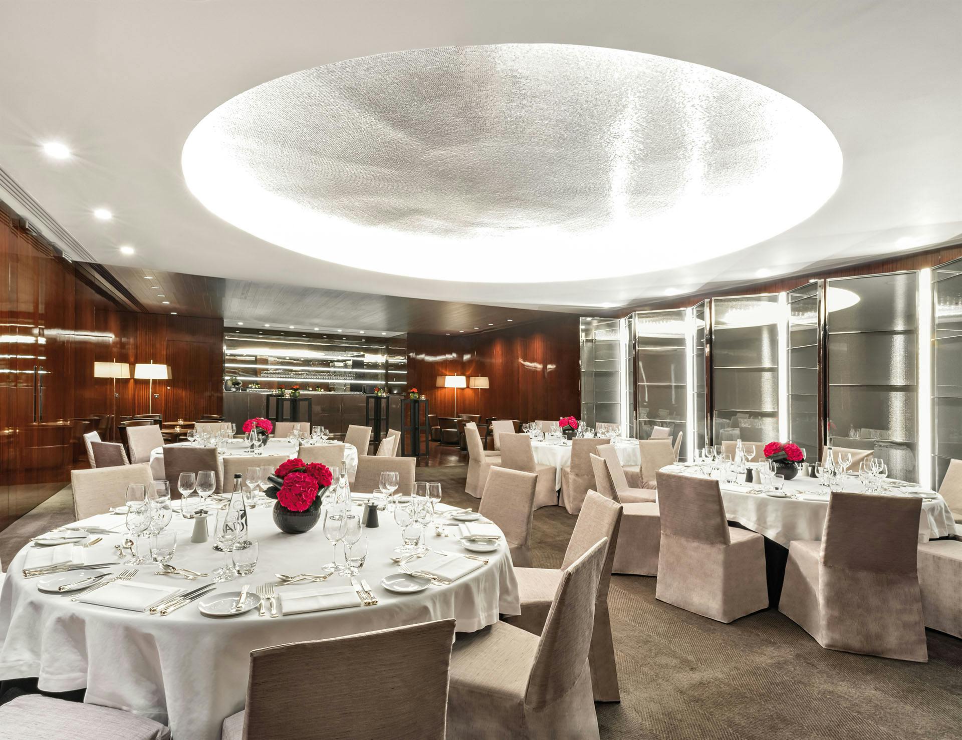 Elegant ballroom at Bulgari Hotel London, ideal for corporate events and intimate celebrations.