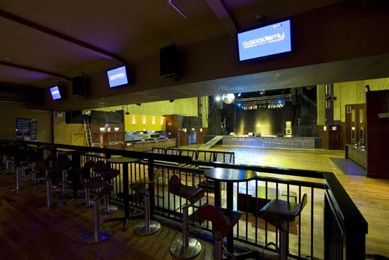 Versatile event space at O2 Academy Newcastle with stage, ideal for concerts and corporate events.