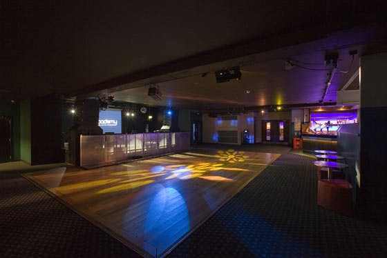 Versatile event space at O2 Academy Sheffield with spacious dance floor and stage.