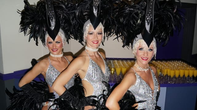 Viva Blackpool Main Theatre performers in glamorous costumes for gala dinners and themed parties.