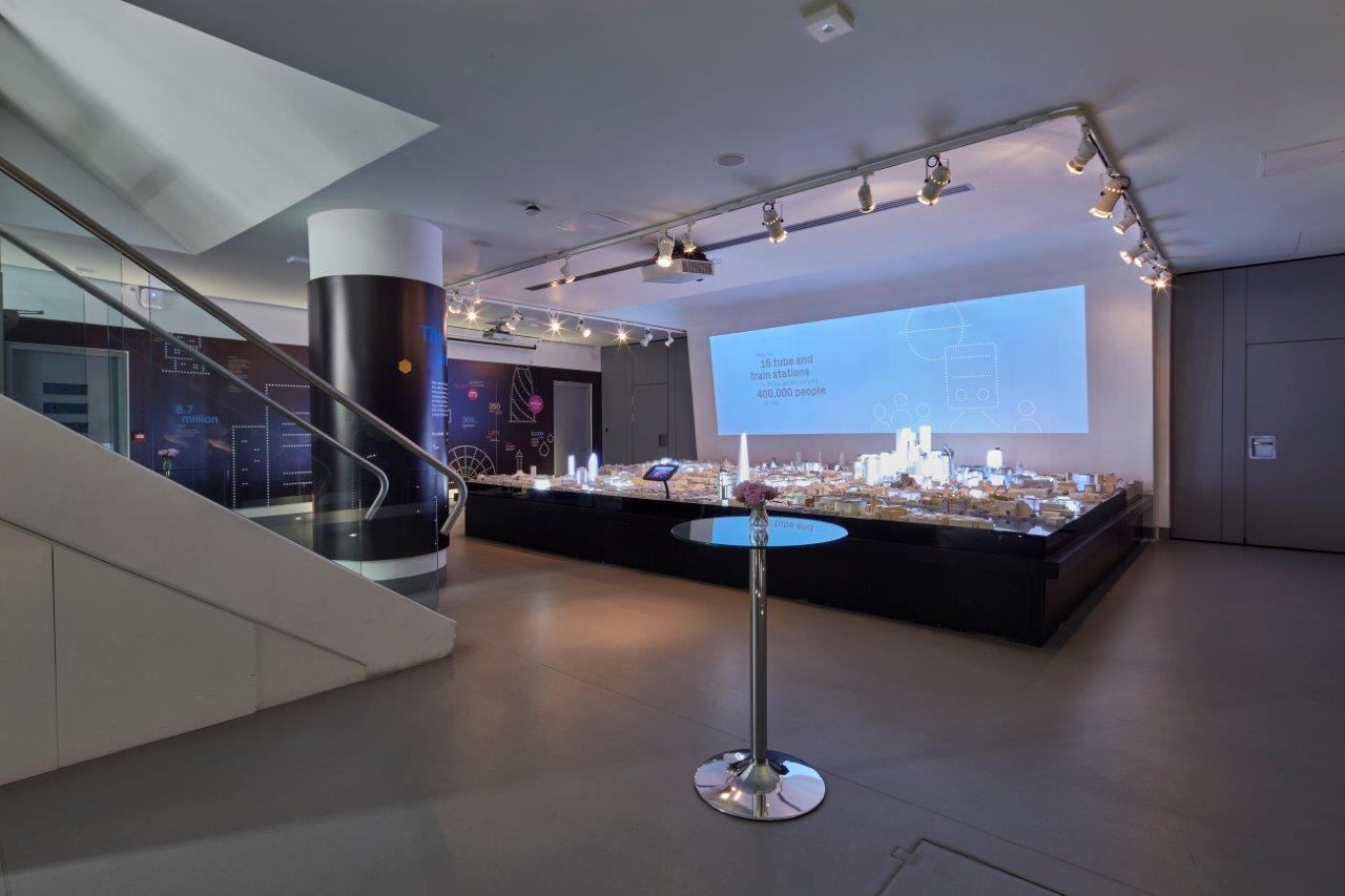 Modern event space in City Centre with city model display for corporate meetings. - Banner