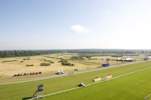 Panoramic Suite at Ascot Racecourse, spacious outdoor venue for corporate events and festivals.