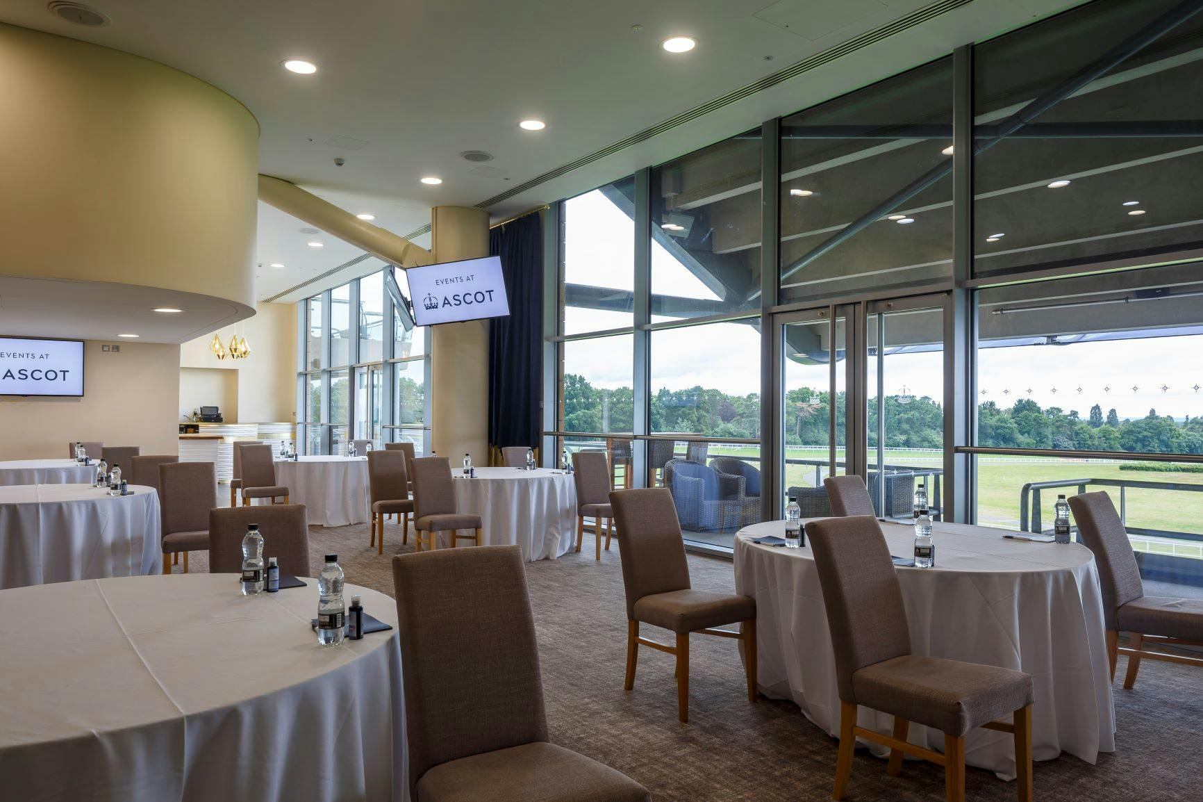 Windsor Forest Suite at Ascot Racecourse, ideal for corporate events with scenic views.