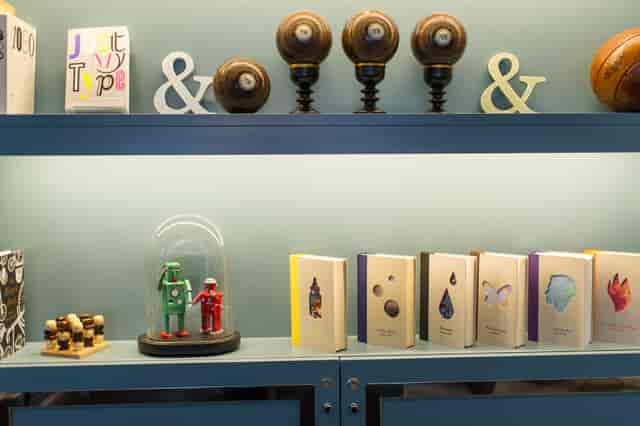 The Ampersand Hotel Games Room shelf with colorful decor for engaging events.