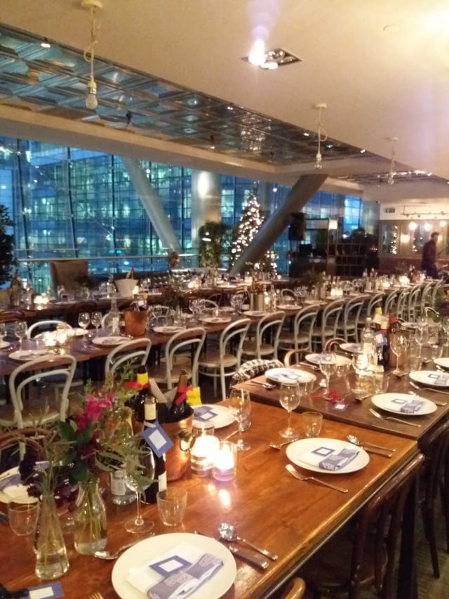 Elegant dinner setting at The Pearson Room for corporate events and holiday gatherings.