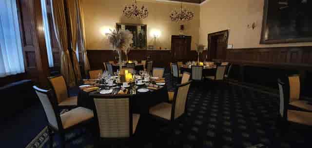 David Lloyd George ballroom, elegant banquet, formal dinner